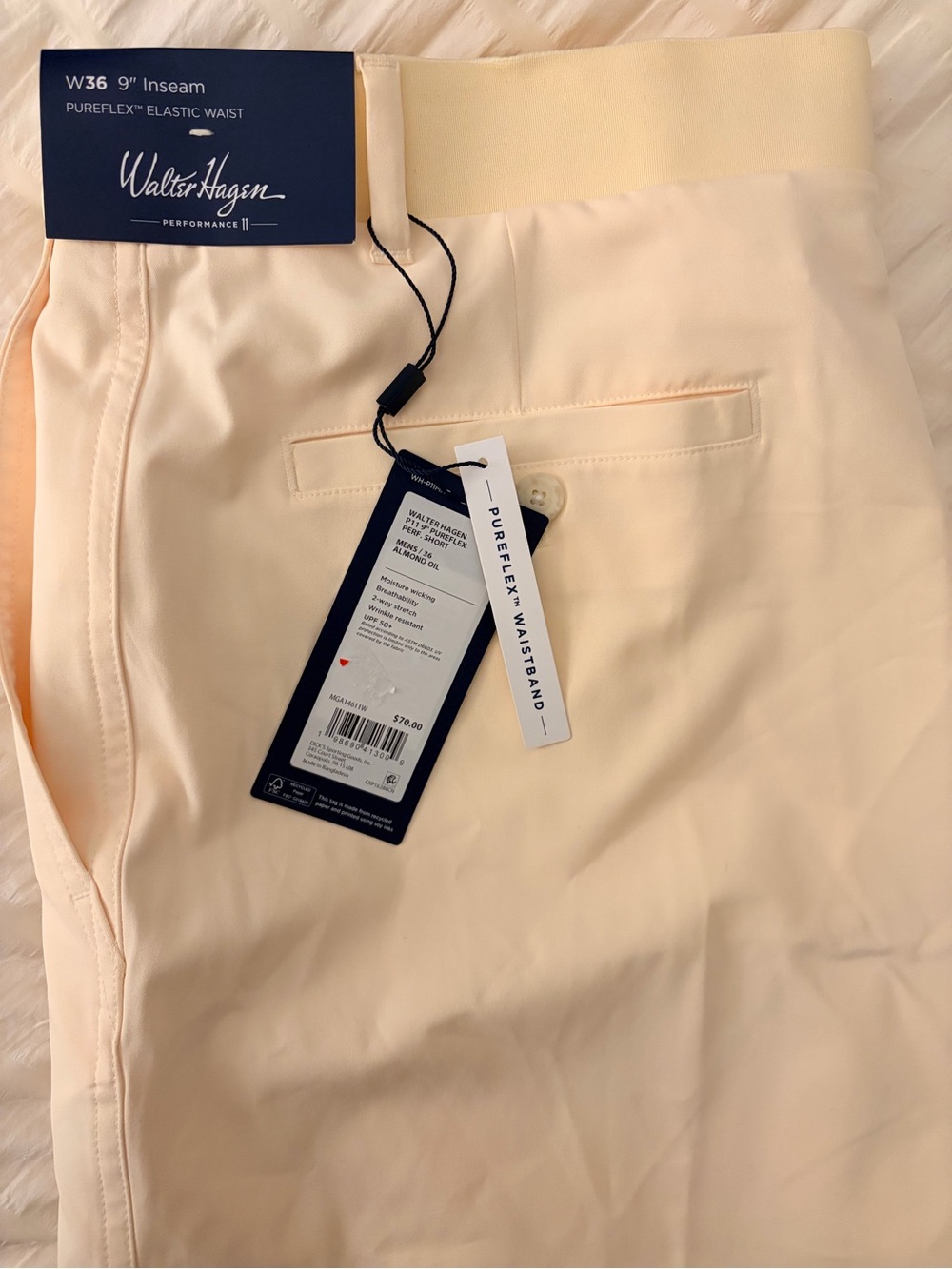 Walter Hagen Men's Stretch Performance Pants in Butter Yellow